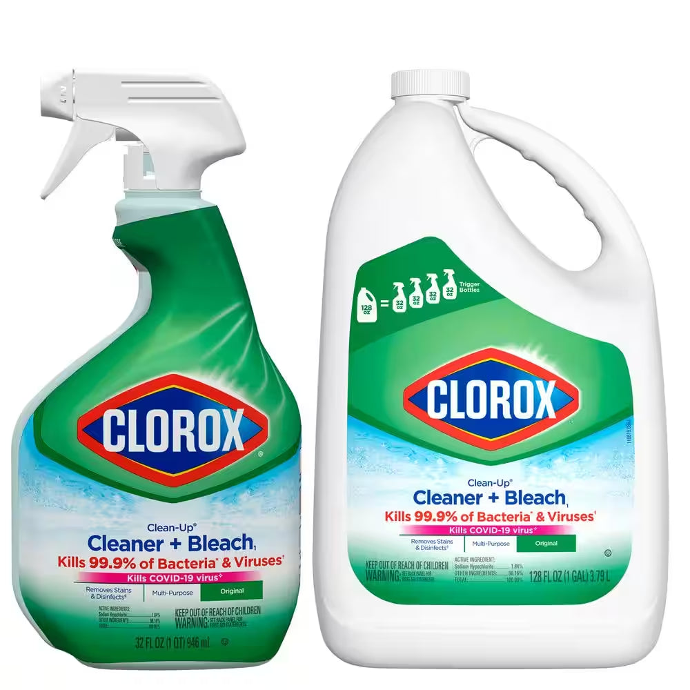 Clean-Up 32 Oz. Original Scent All-Purpose Cleaner with Bleach Spray Bottle and 128 Oz. Refill Bundle