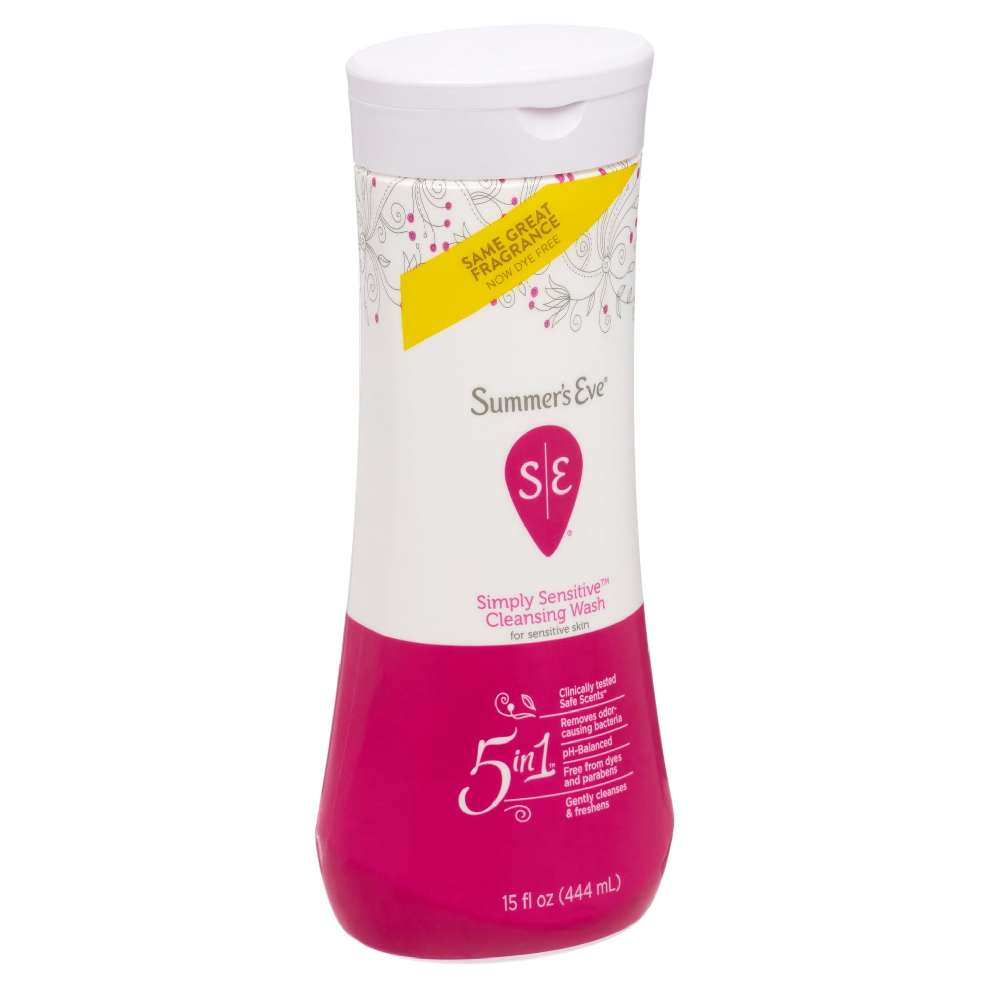 Summer’s Eve Simply Sensitive Daily Feminine Wash, Removes Odor, Ph Balanced, 15 Fl Oz