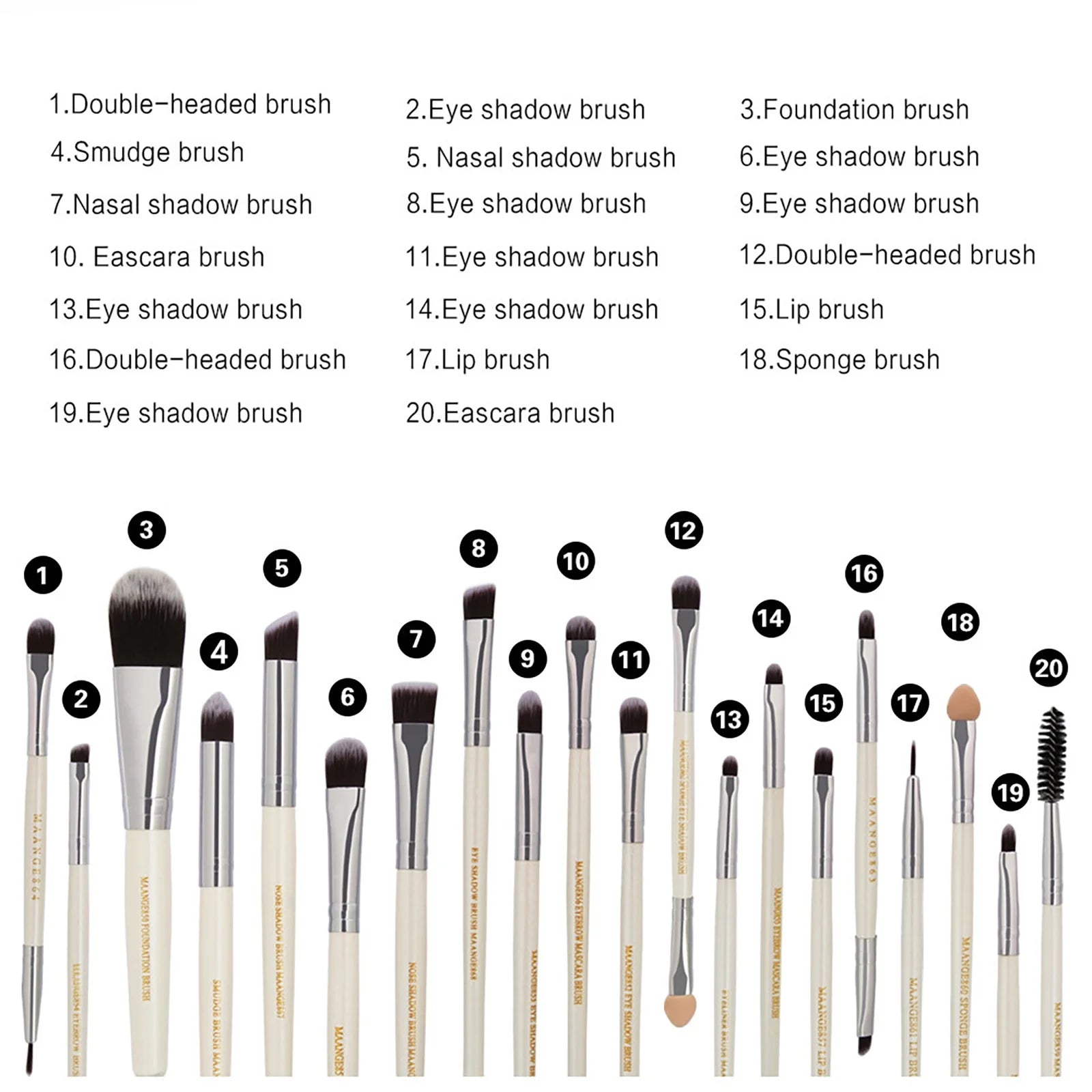 Clearance Twenty Makeup Brushes Cross-Border Beauty Tool Set Eye Shadow Brush