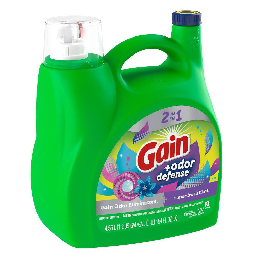 Odor Defense HE 154 Oz. Super Fresh Blast Scent Liquid Laundry Detergent (107-Loads)