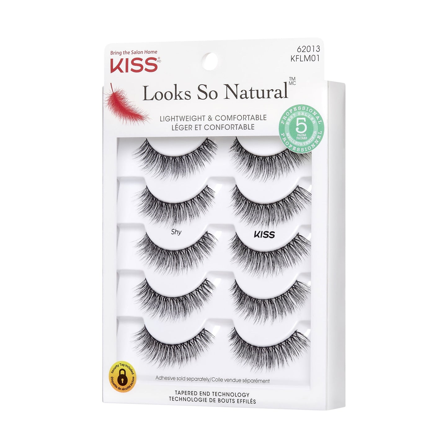 Looks so Natural False Strip Lashes Multipack, Style 'Shy', 5 Pairs