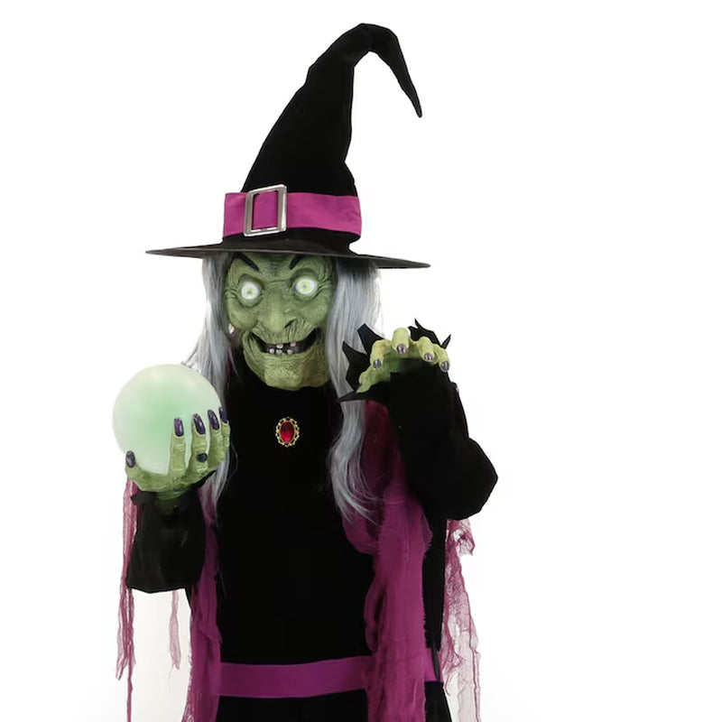 6-Ft Freestanding Talking Witch Animatronic