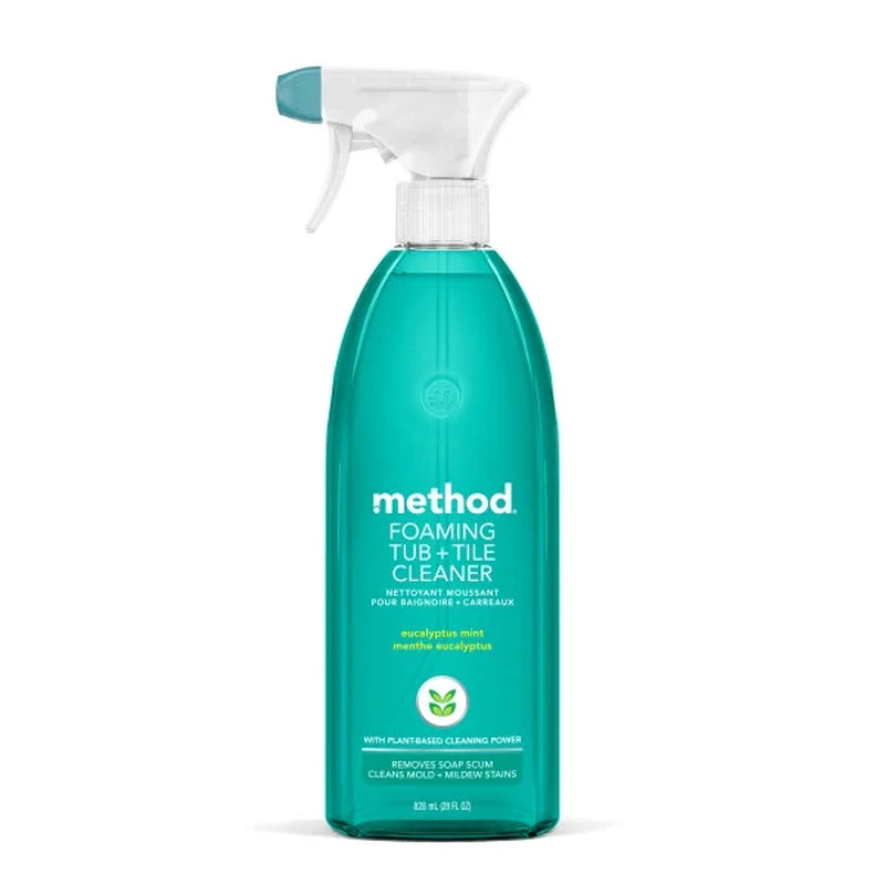 Foaming Bathroom Cleaner, Eucalyptus Mint Scent, 28Oz Spray Bottle