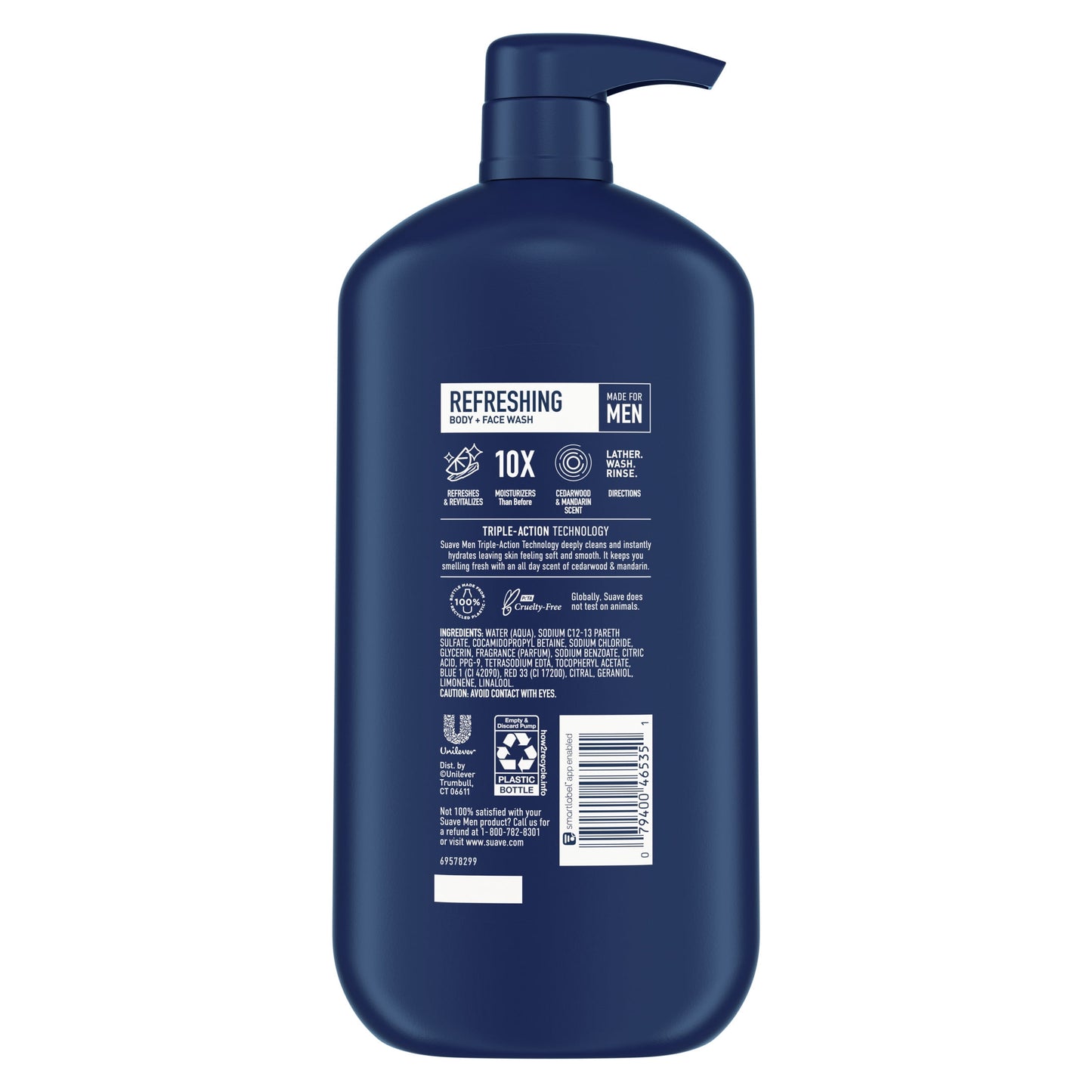 Men’s Face & Body Wash, Refreshing, 30 Oz