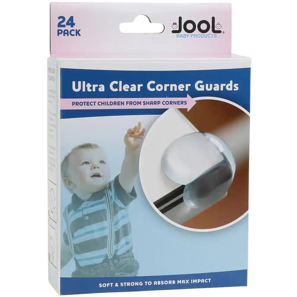 Corner Guards Child Safety Table and Furniture Corner Protectors/Bumpers - Long Lasting Adhesives - Jool Baby (24-Pack)