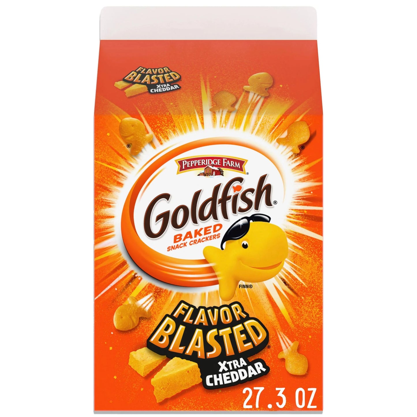 Flavor Blasted Xtra Cheddar Cheese Crackers, 27.3 Oz Carton