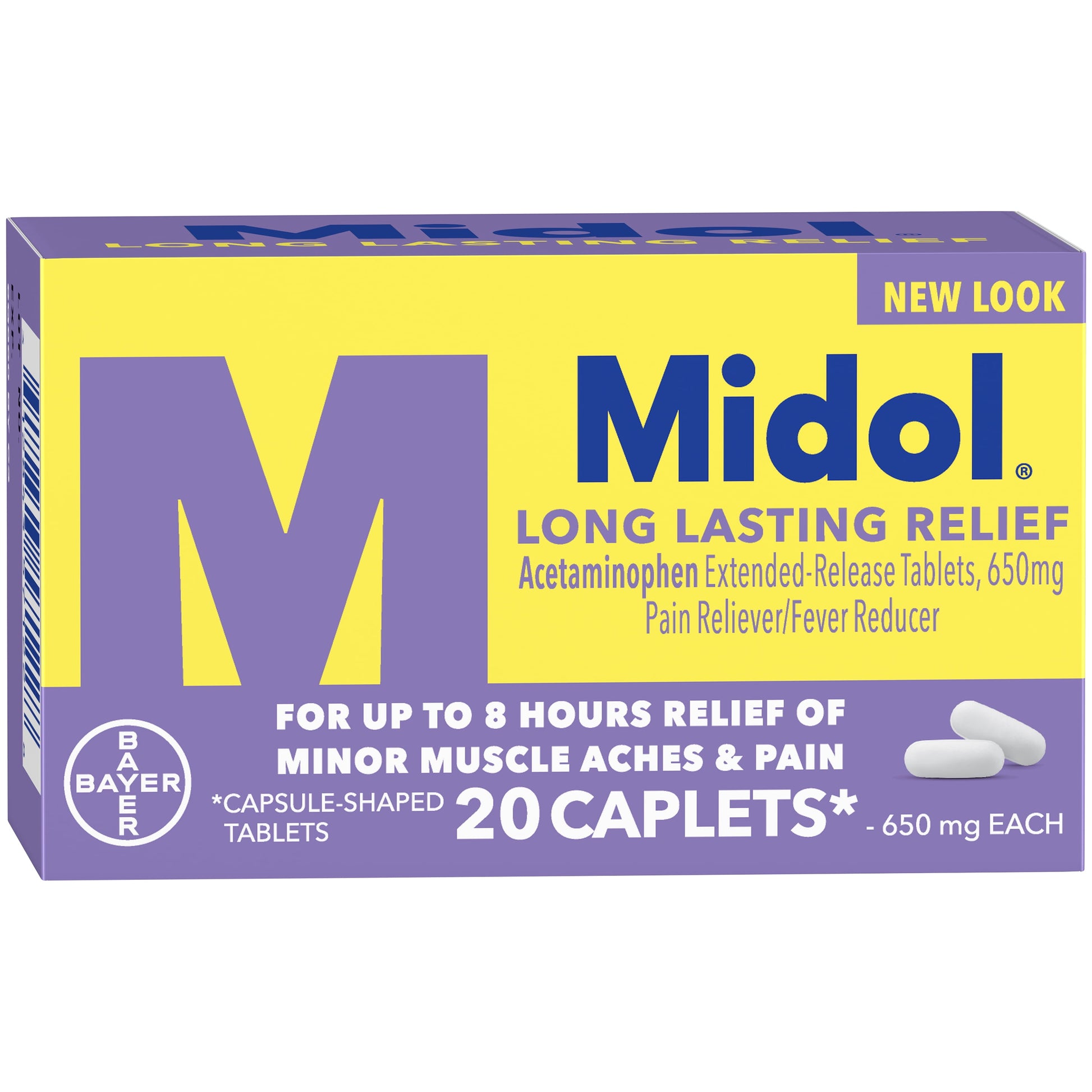 Long Lasting Relief Menstrual Pain Relief Caplets, 20 Count