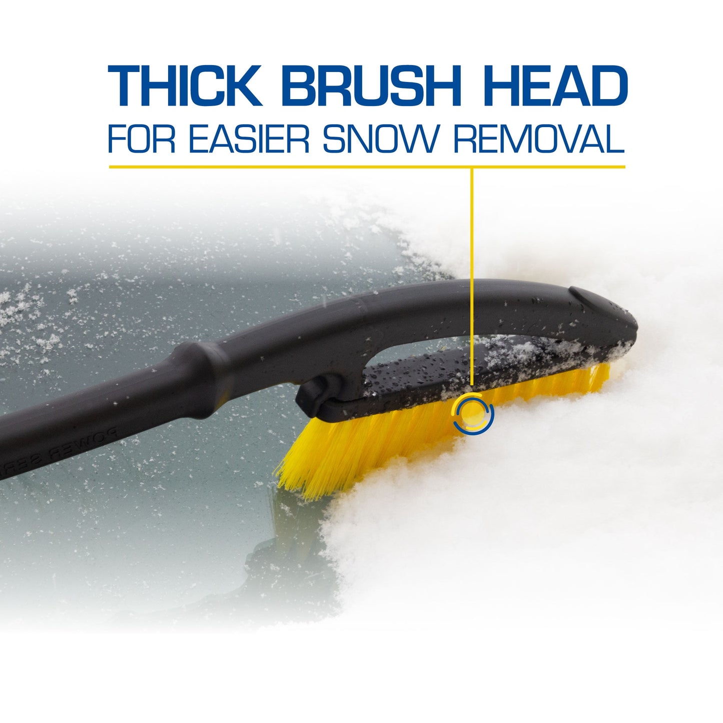 26" Ergo Car Snow Brush with Ice Scraper Tool, Black and Yellow, Size 26", 1 Pack, 1220185025X