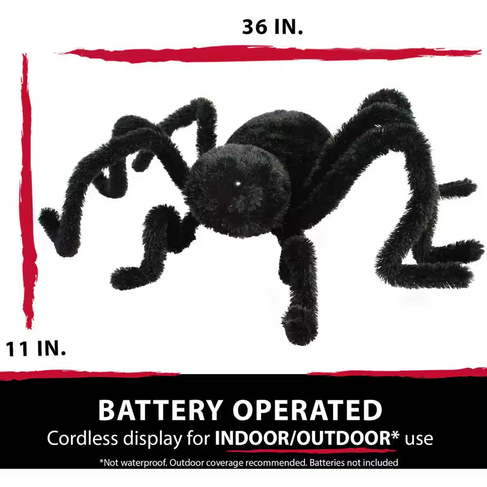 11 In. Touch Activated Animatronic Crawler Spider