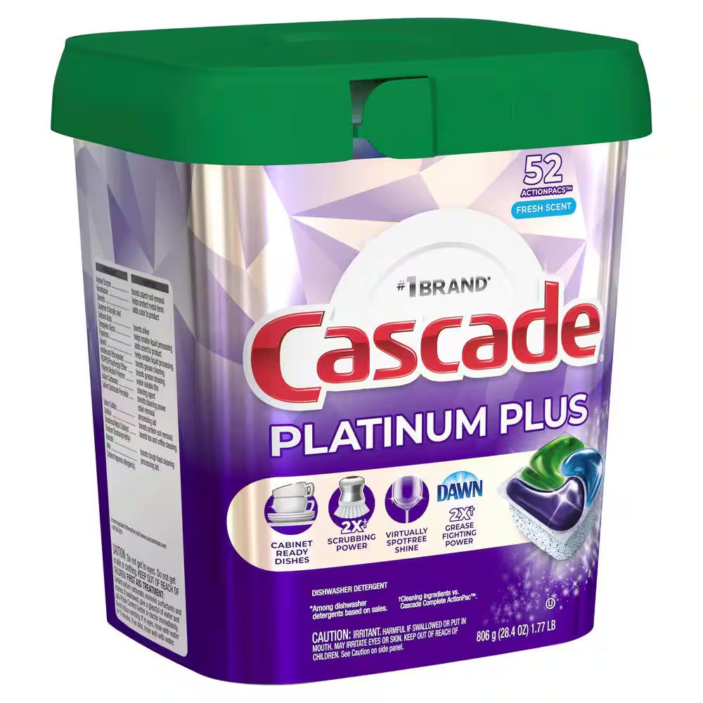 Platinum plus Dawn Fresh Scent Dishwasher Detergent Pods (52-Count)