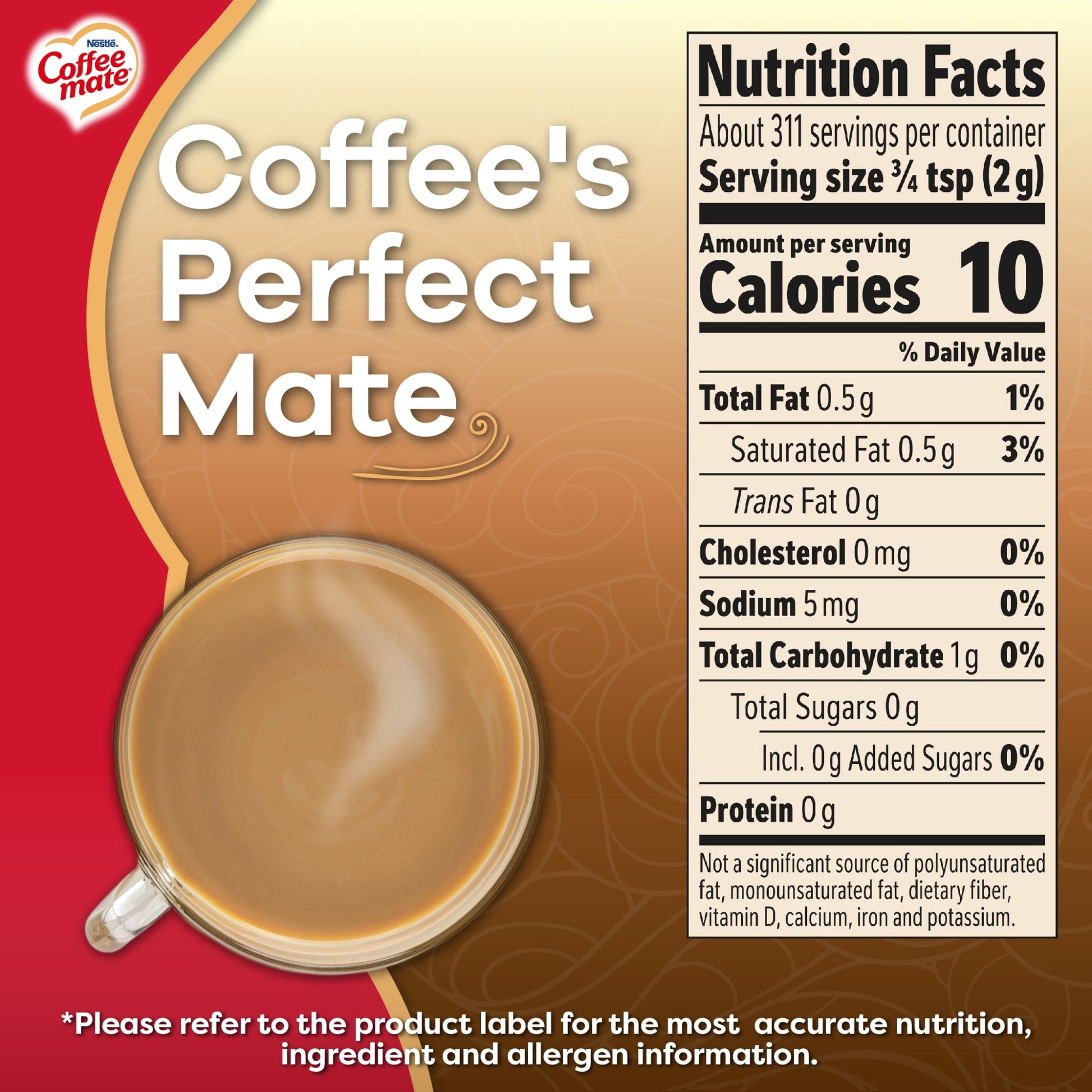 Nestle Coffee Mate Original Powdered Coffee Creamer, 22 Oz