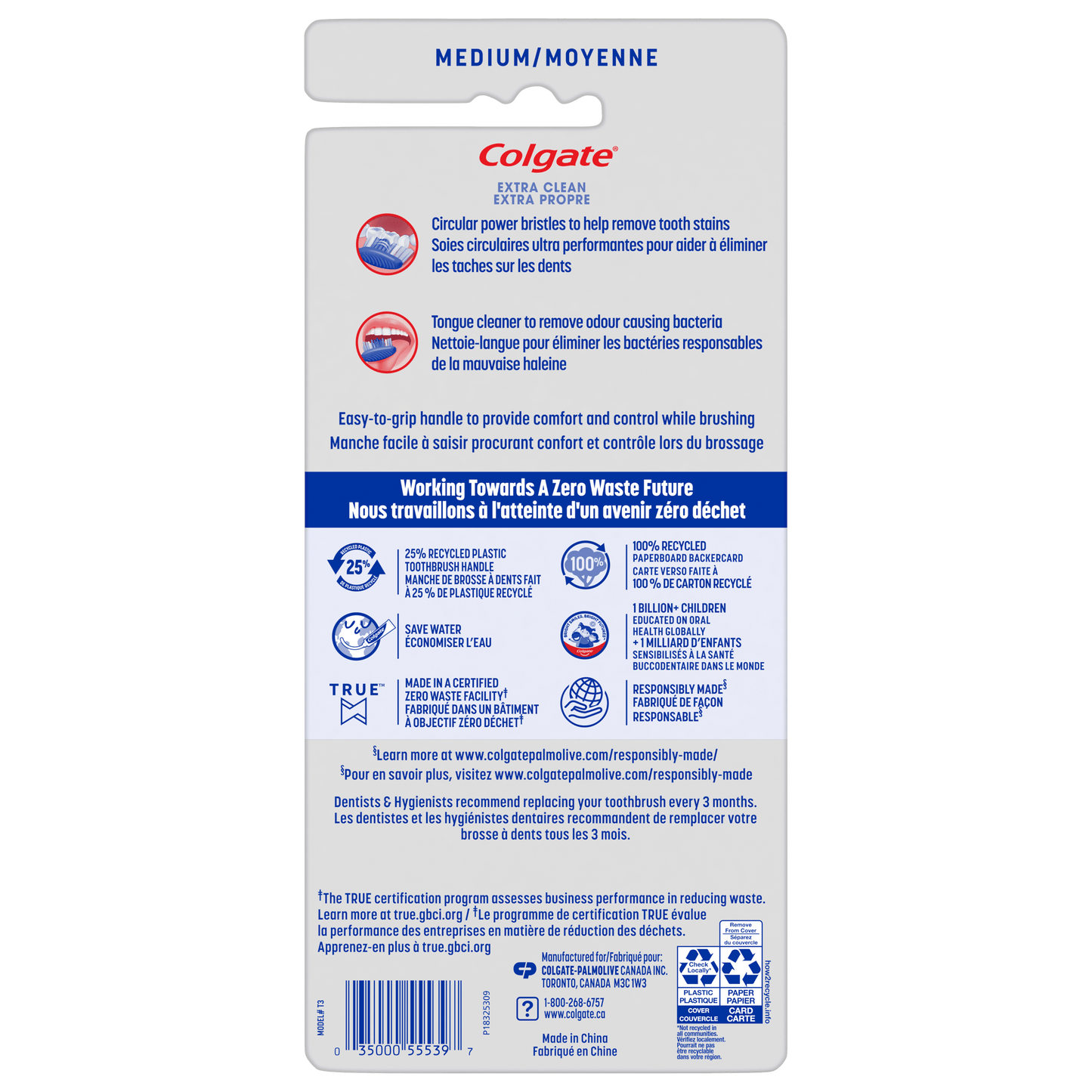 Extra Clean Toothbrush, Medium Bulk Toothbrush Pack, 6 Pack