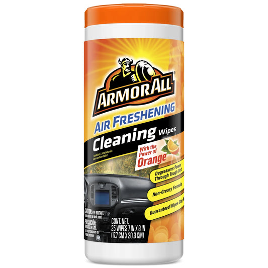 Orange Air Freshening Car Cleaning Wipes (25 Count)