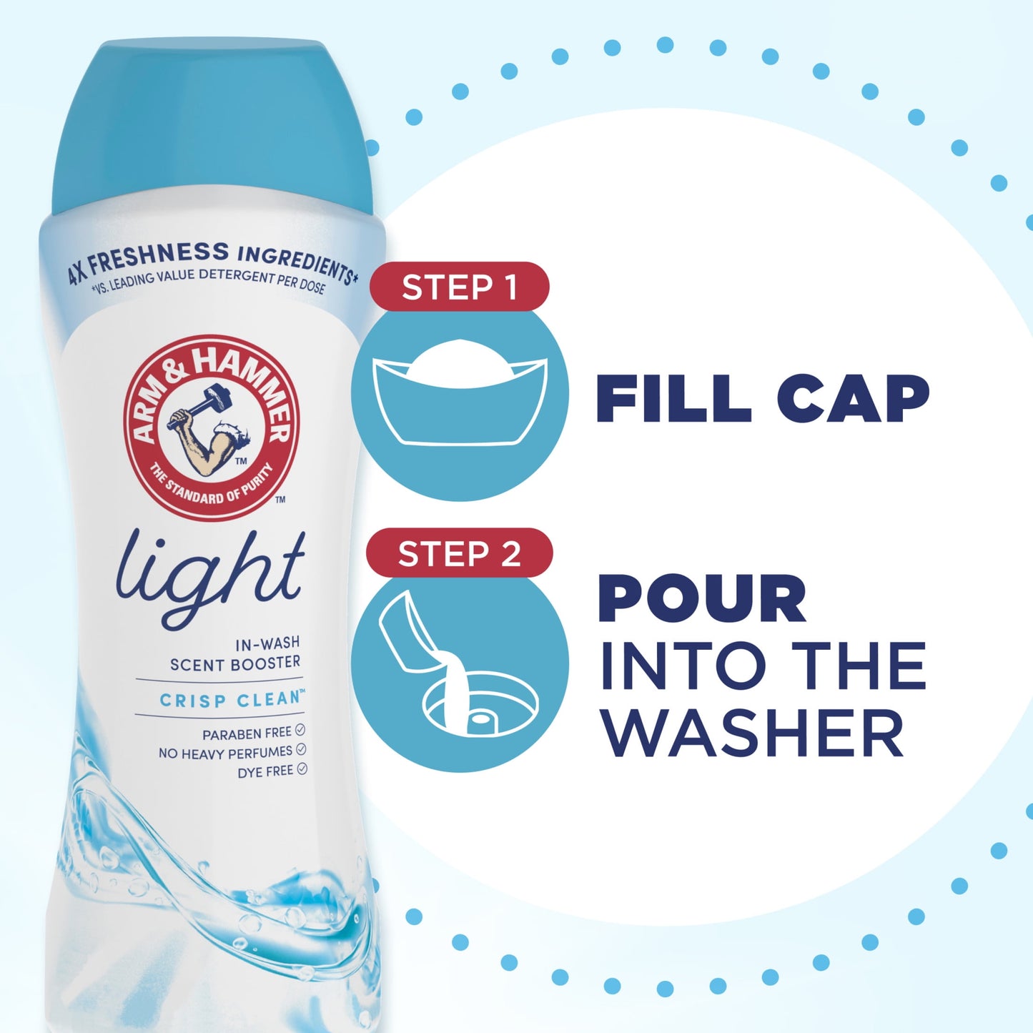 Arm Hammer Light In-Wash Scent Booster Crisp Clean 24 Oz