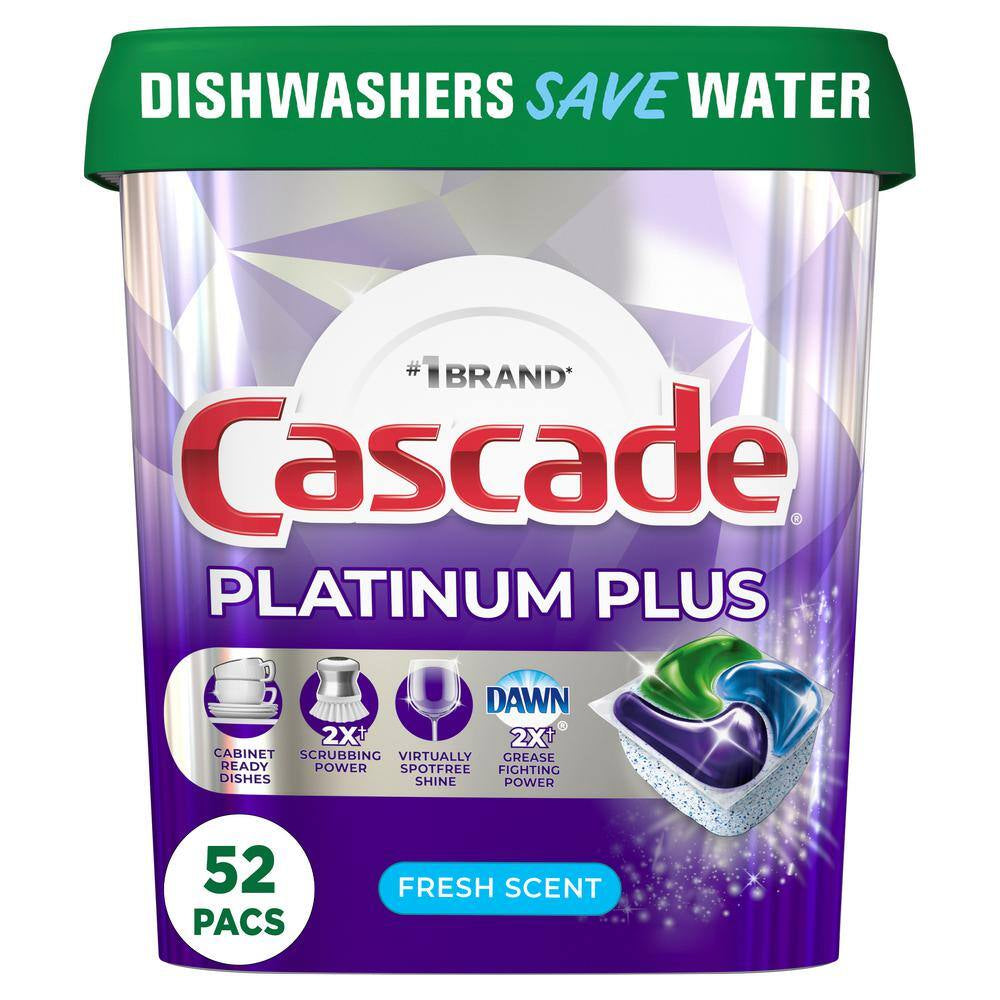 Platinum plus Dawn Fresh Scent Dishwasher Detergent Pods (52-Count)