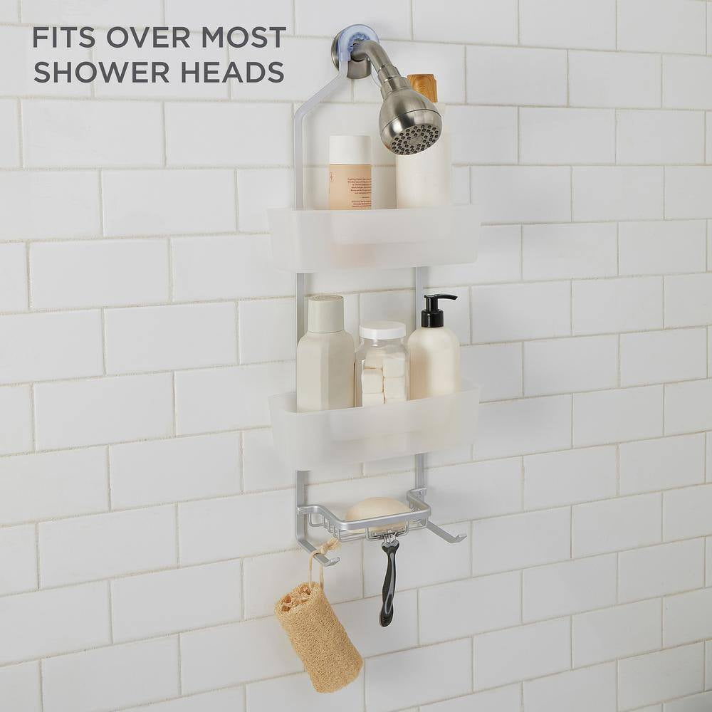 Aluminum Shower Caddy in White