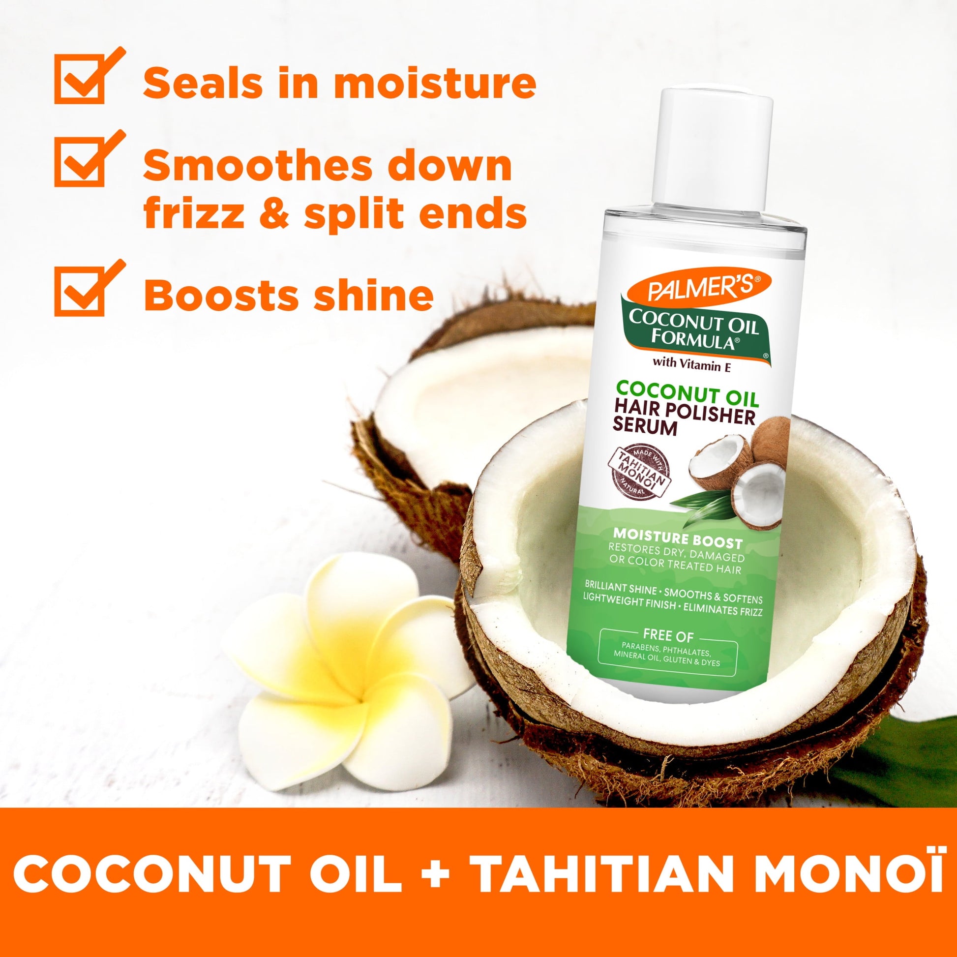 Coconut Oil Formula Hair Polisher Serum, 6 Fl. Oz.