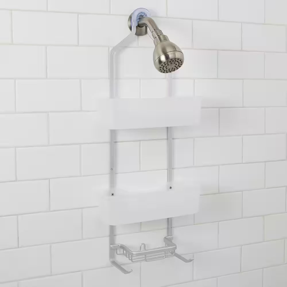 Aluminum Shower Caddy in White