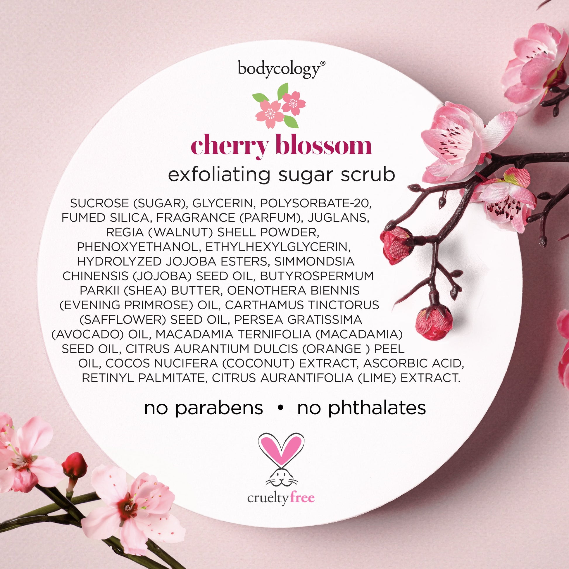 Exfoliating Sugar Scrub, Cherry Blossom, 10.5 Oz