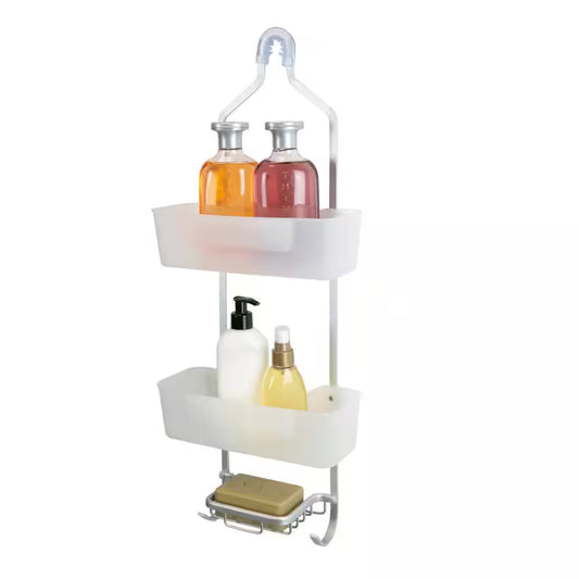 Aluminum Shower Caddy in White