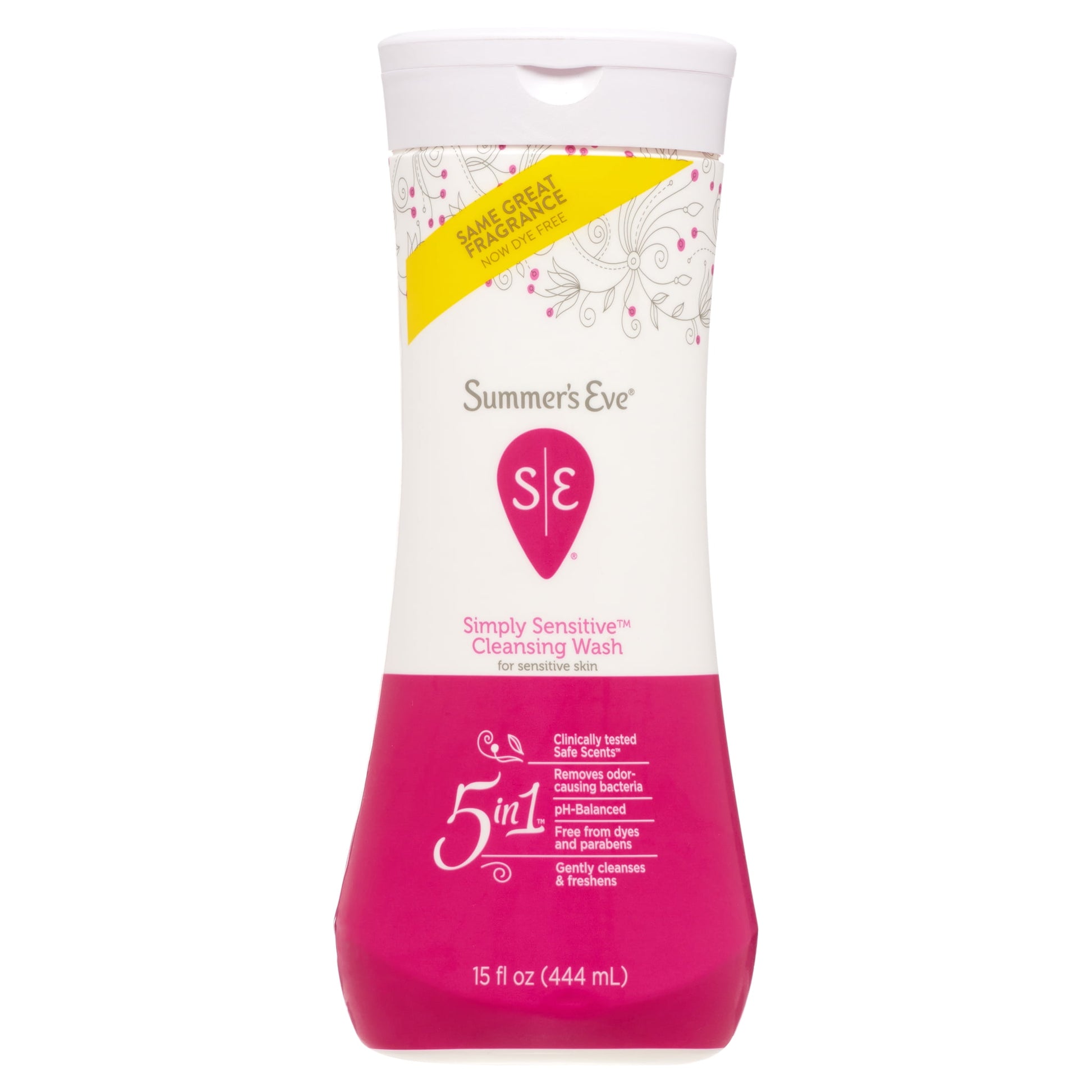 Summer’s Eve Simply Sensitive Daily Feminine Wash, Removes Odor, Ph Balanced, 15 Fl Oz