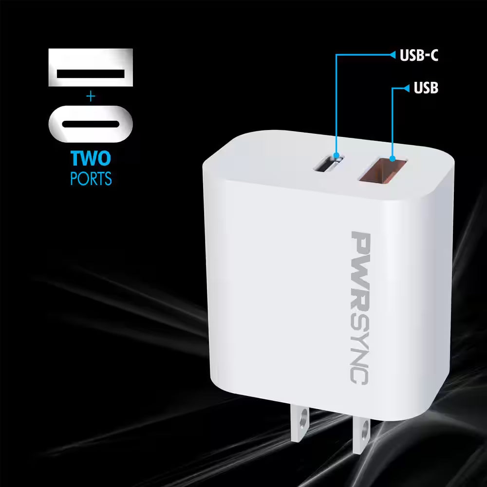 Power Charge Dual USB Wall Charger