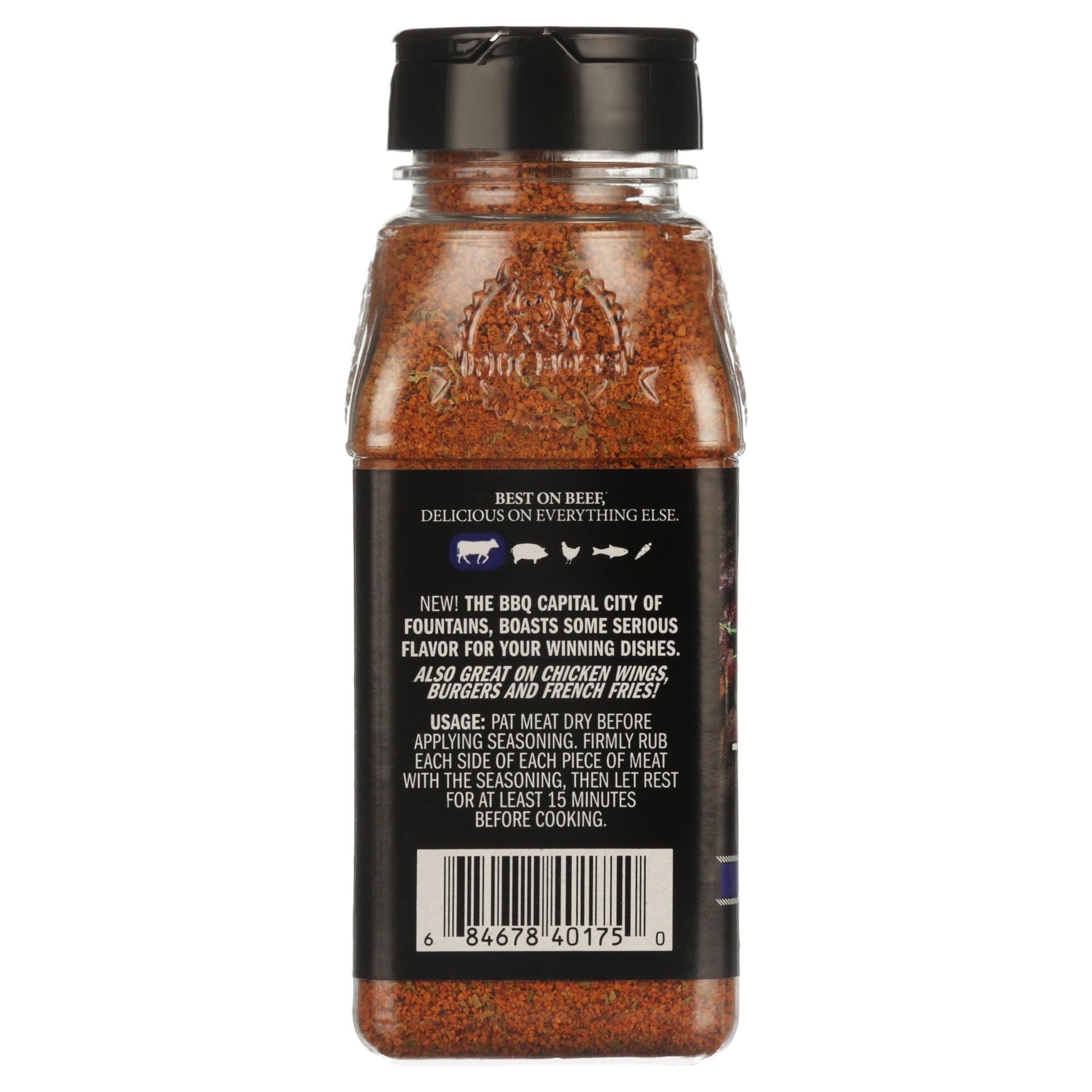 Kansas City Barbeque Dry Rub Mixed Seasoning with Salt & Pepper Mustard, 5 Oz