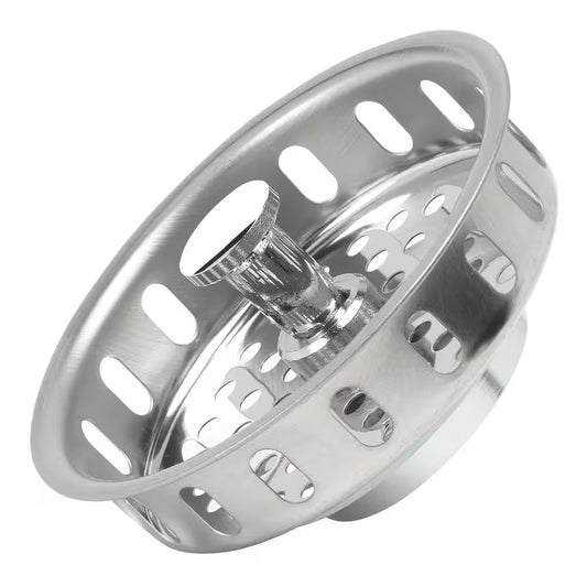 Fit-All Kitchen Sink Strainer Replacement Basket - Stainless Steel with Polished Finish