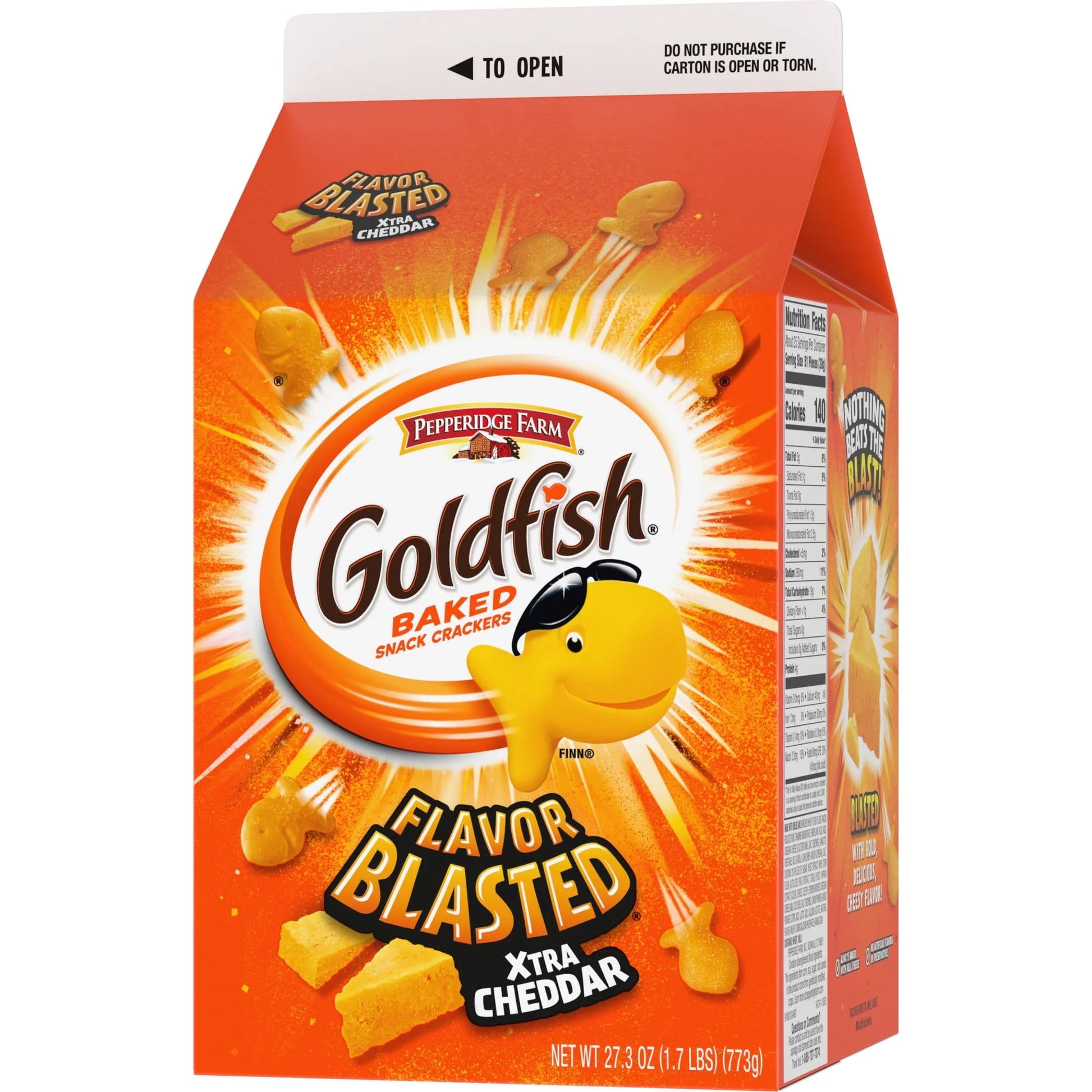 Flavor Blasted Xtra Cheddar Cheese Crackers, 27.3 Oz Carton