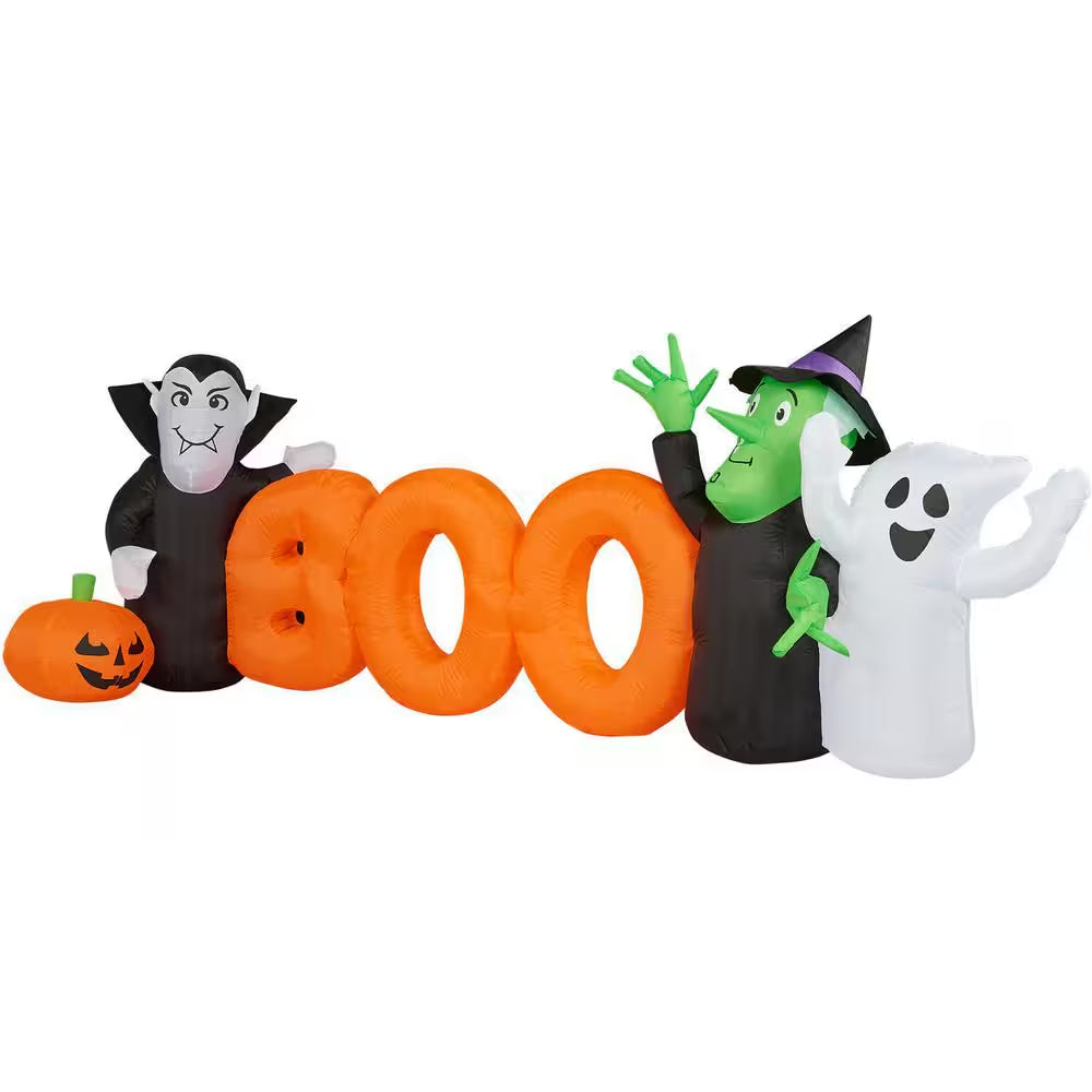 10 Ft. Boo Sign Halloween Inflatable with Lights