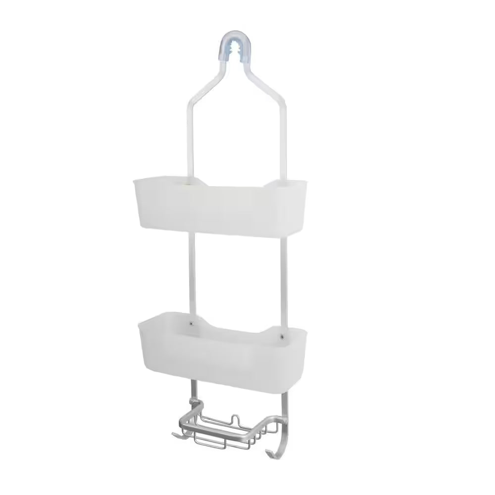 Aluminum Shower Caddy in White