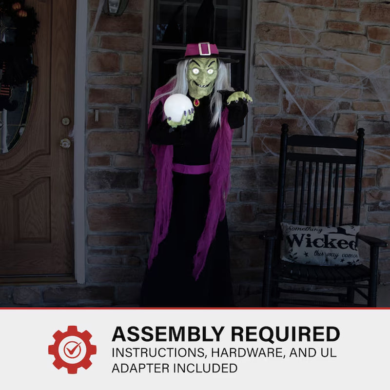 6-Ft Freestanding Talking Witch Animatronic