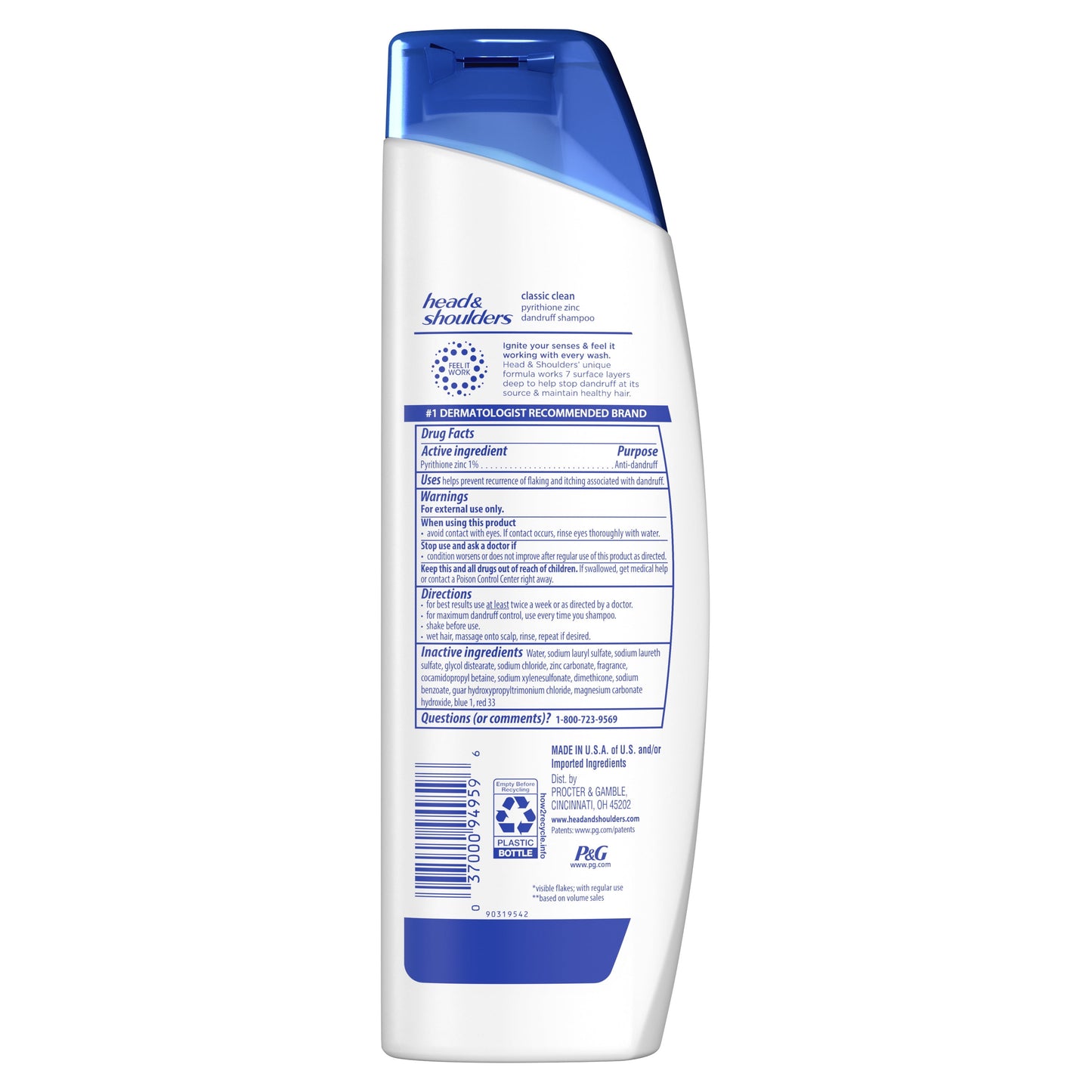 Head and Shoulders Dandruff Shampoo, Classic Clean, 8.45 Fl Oz