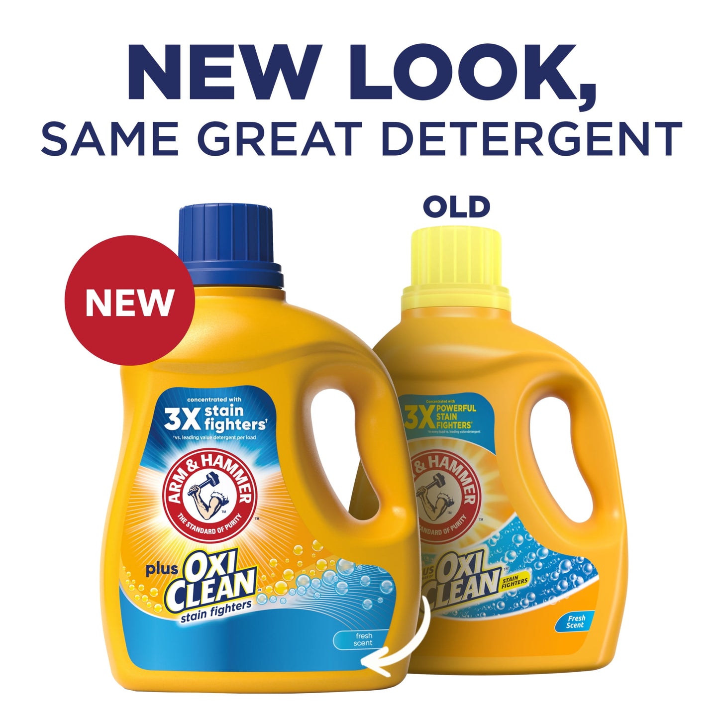 Plus Oxiclean Stain Fighters Liquid Laundry Detergent, Fresh Scent, 100.5 Fl Oz, 77 Loads