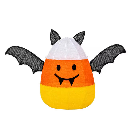 27 In. Plug-In Pre-Lit Candy Corn Bat