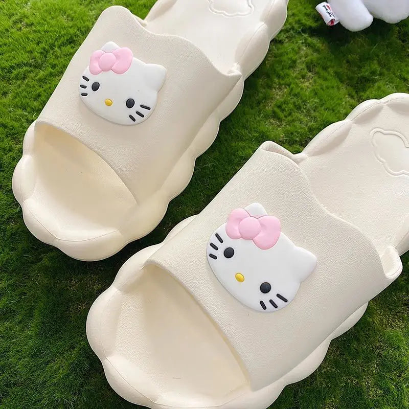 Hello Kitty 2021 Summer Girl Boy Cartoon Cute Breathable Slippers Indoor Slippers Beach Shoes