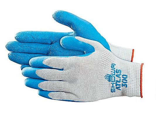 , BSM30009, Atlas Fit General Purpose Gloves, 2 / Pair, Blue,Gray