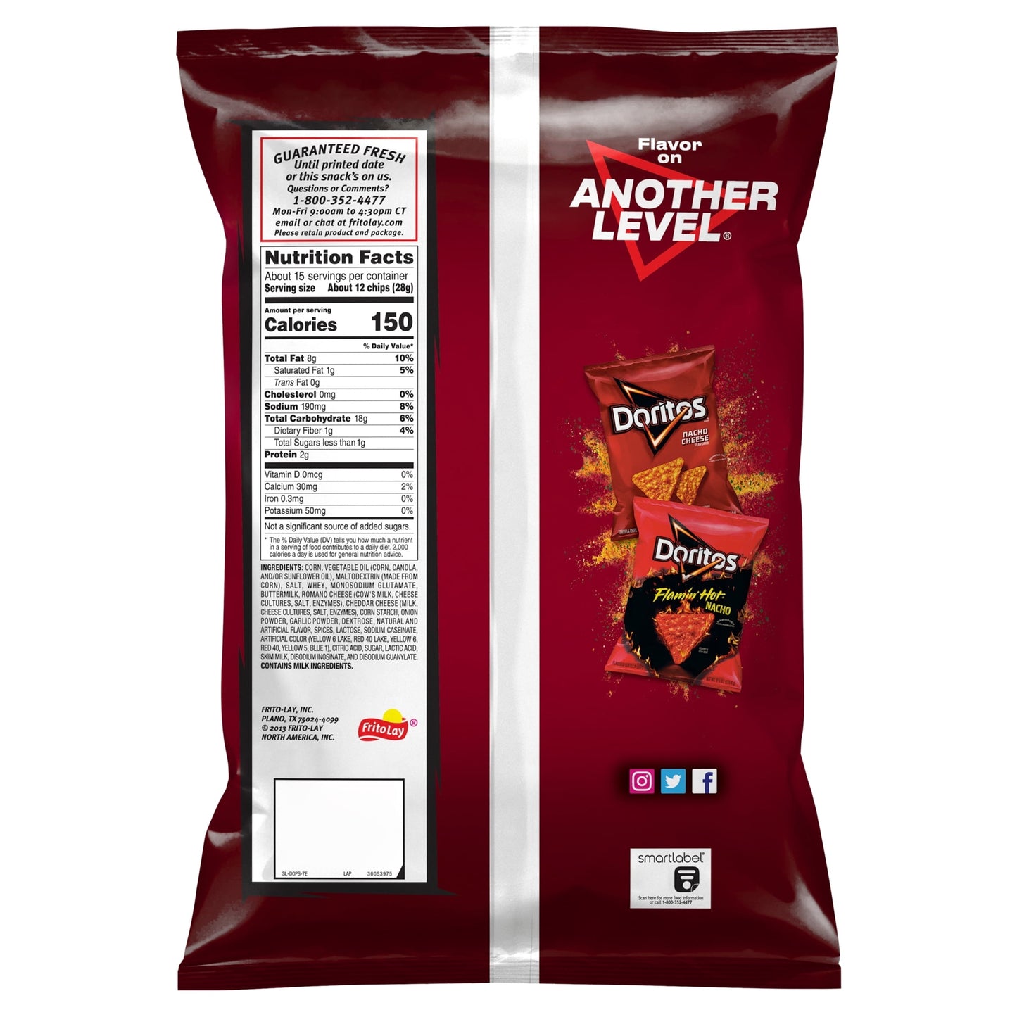 Spicy Nacho Tortilla Snack Chips, 14.5 Ounce Bag