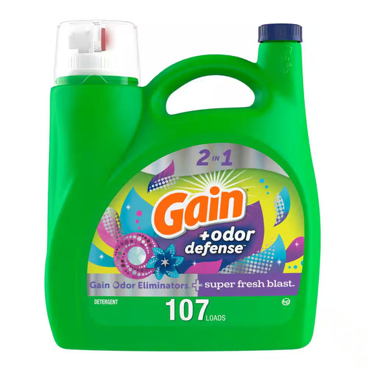 Odor Defense HE 154 Oz. Super Fresh Blast Scent Liquid Laundry Detergent (107-Loads)