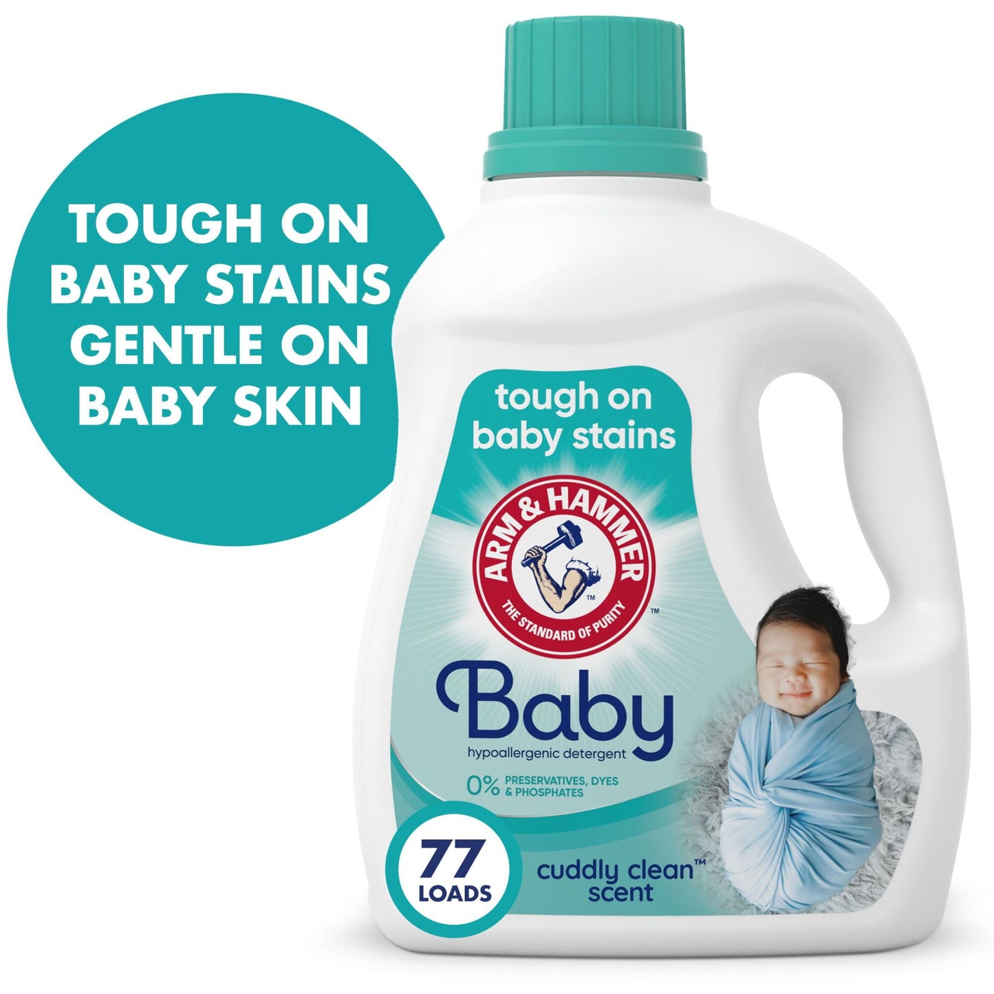 Baby, Hypoallergenic Liquid Laundry Detergent, 100.5 Fl Oz, 77 Loads