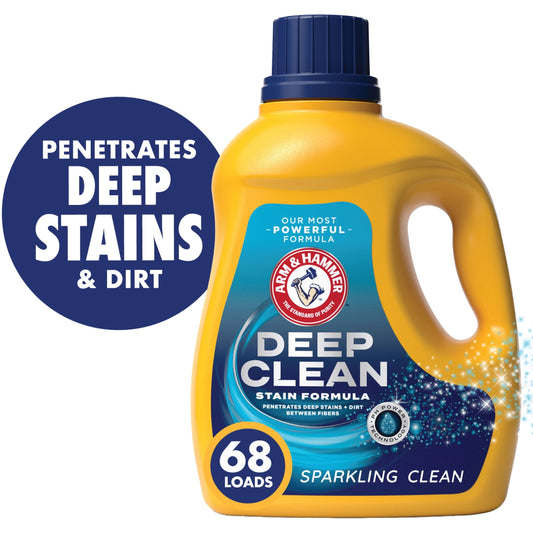 Deep Clean Stain Formula, Liquid Laundry Detergent, 102 Fl Oz, 68 Loads