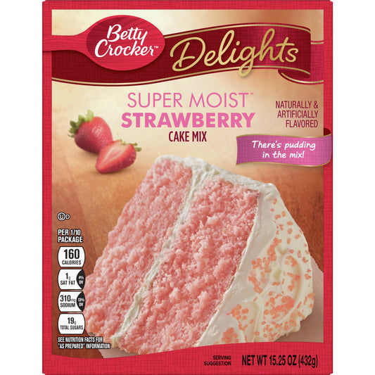 Super Moist Strawberry Cake Mix, 15.25 Oz.