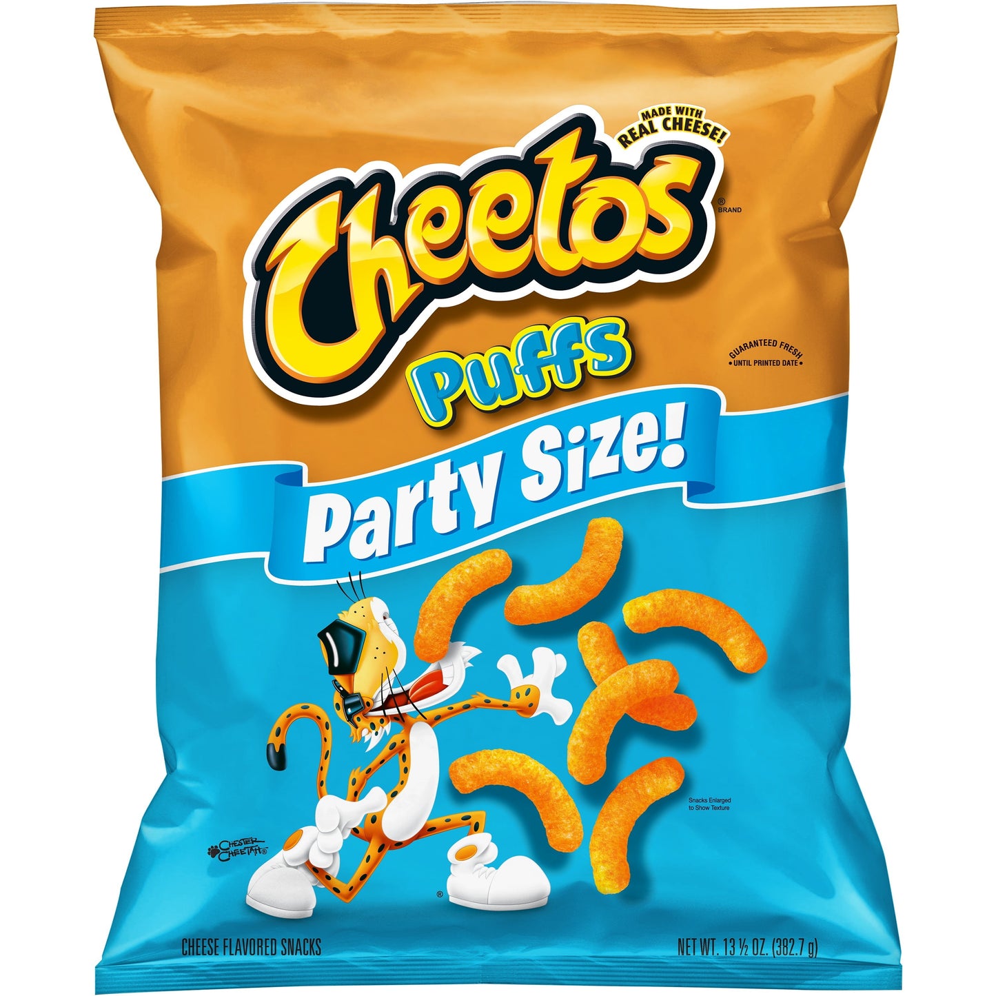 Puffs Cheese Flavored Party Size Snack Chips, 13.5 Ounce Bag