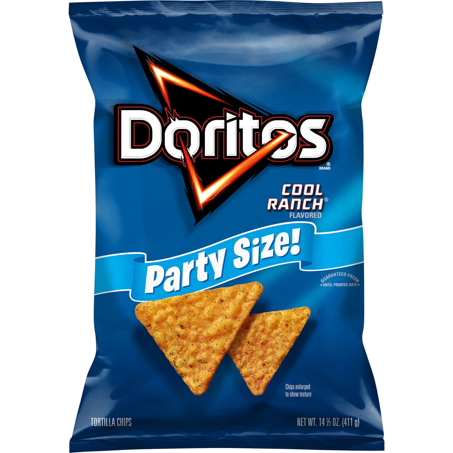 Cool Ranch Tortilla Snack Chips, Party Size, 14.05 Oz Bag