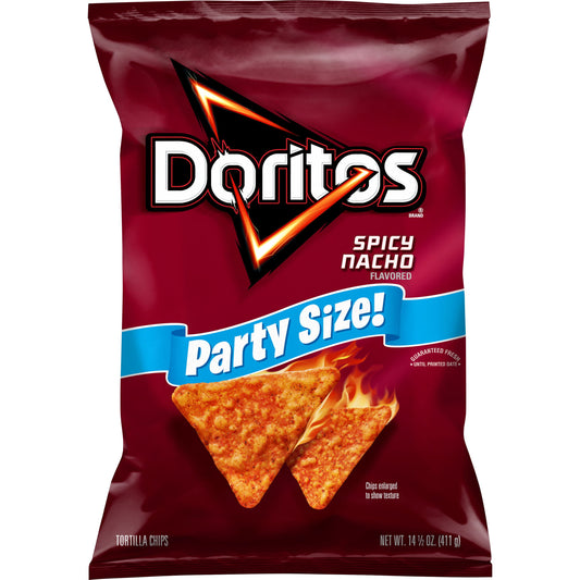 Spicy Nacho Tortilla Snack Chips, 14.5 Ounce Bag