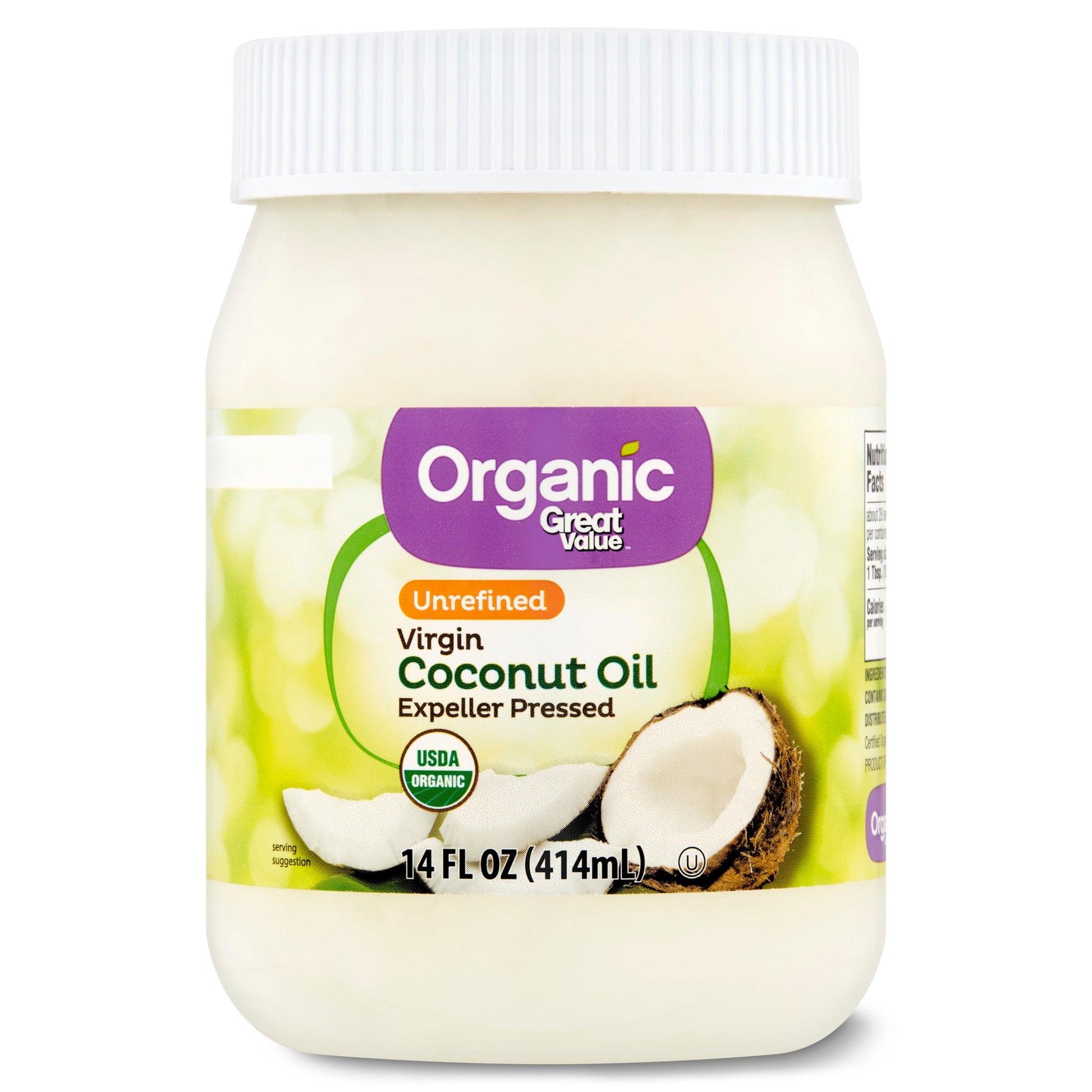 Organic Unrefined Virgin Coconut Oil, 14 Fl Oz