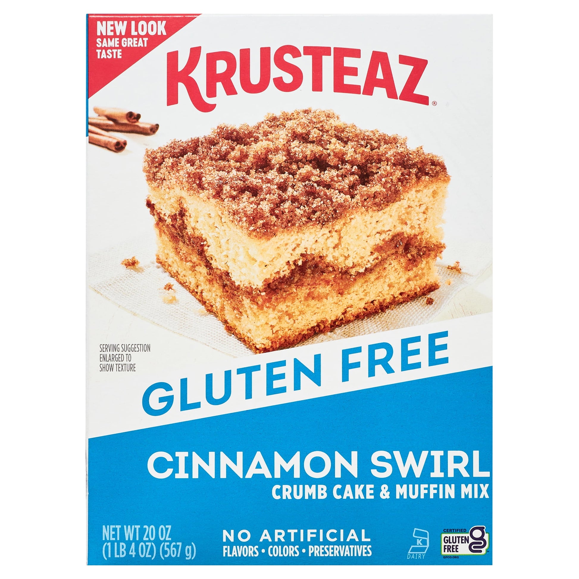 Gluten Free Cinnamon Swirl Crumb Cake & Muffin Mix, 20 Oz Box