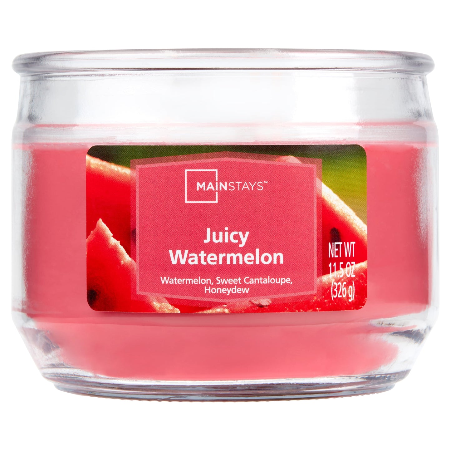 Juicy Watermelon Scented 3-Wick Glass Jar Candle, 11.5 Oz