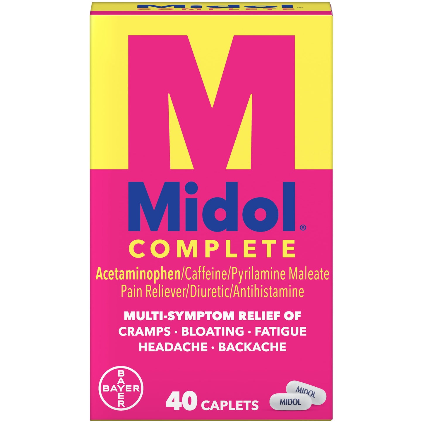 Complete Menstrual Pain Relief Caplets with Acetaminophen, 40 Ct