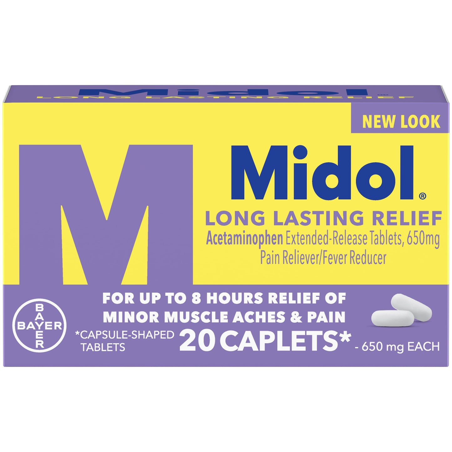 Long Lasting Relief Menstrual Pain Relief Caplets, 20 Count